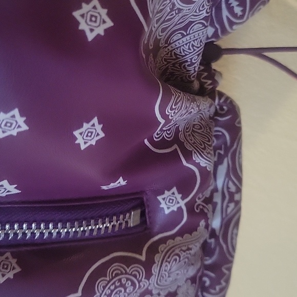 PRETTYLITTLETHING , NEW Women's Purple Paisley Jacket - Picture 6 of 8